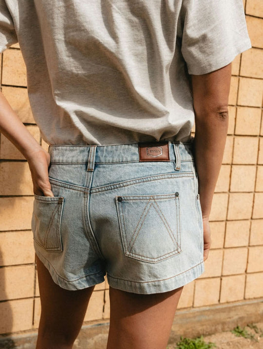 RVCA Lisha Denim Mini Shorts