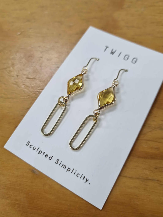 TWIGG JEWELLERY Edith Crystal Droplet Earrings