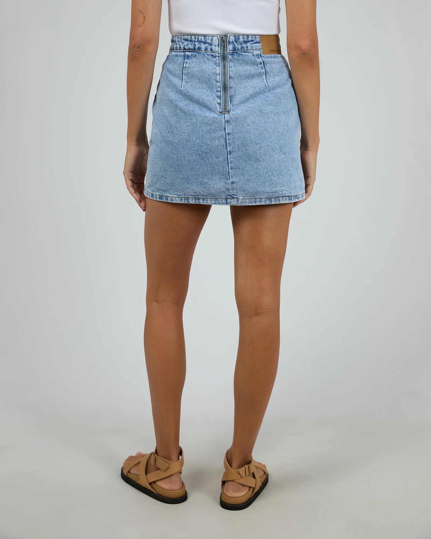 ALL ABOUT EVE Becca Skirt Light Blue Denim