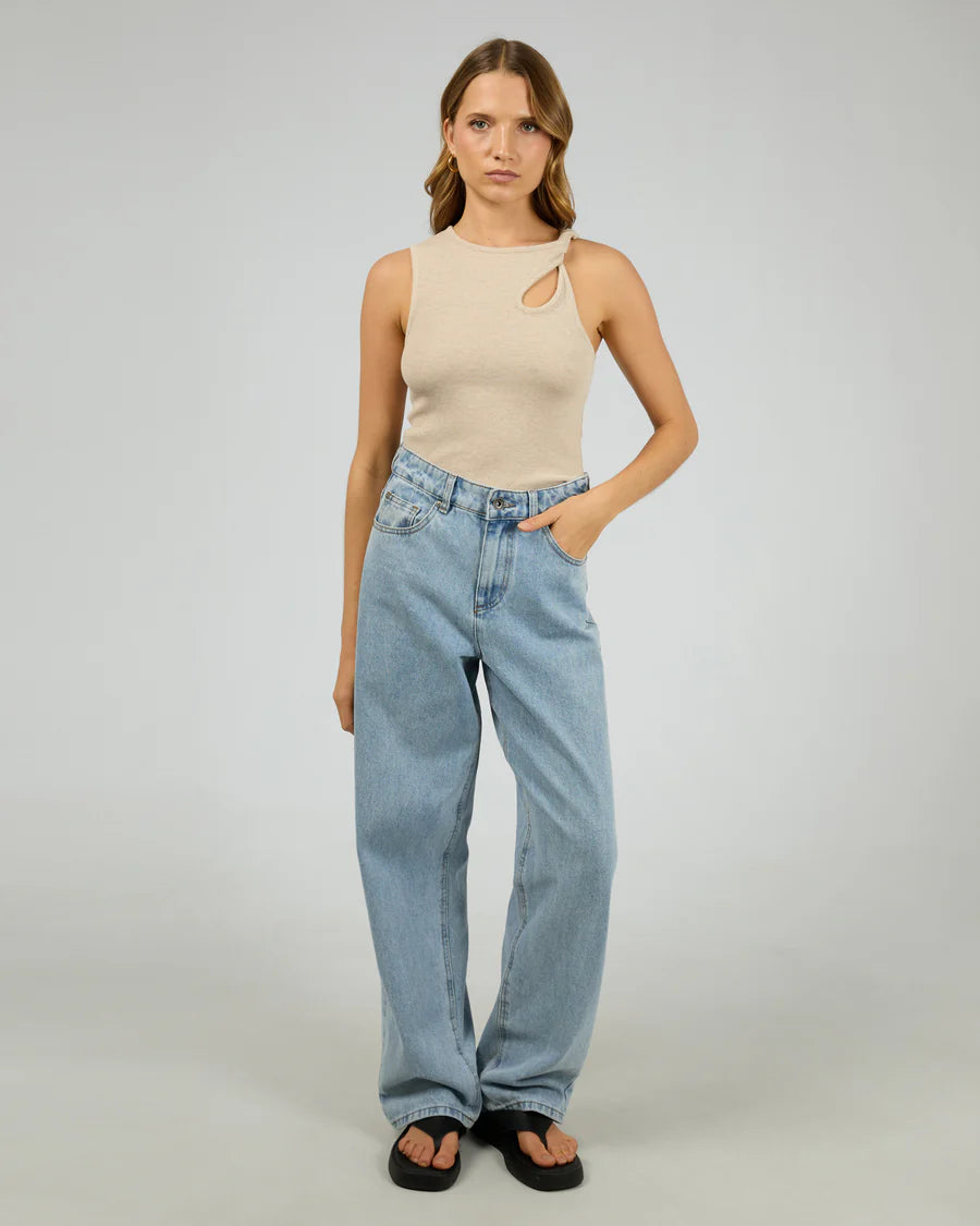 SILENT THEORY Blake Rib Top Oat