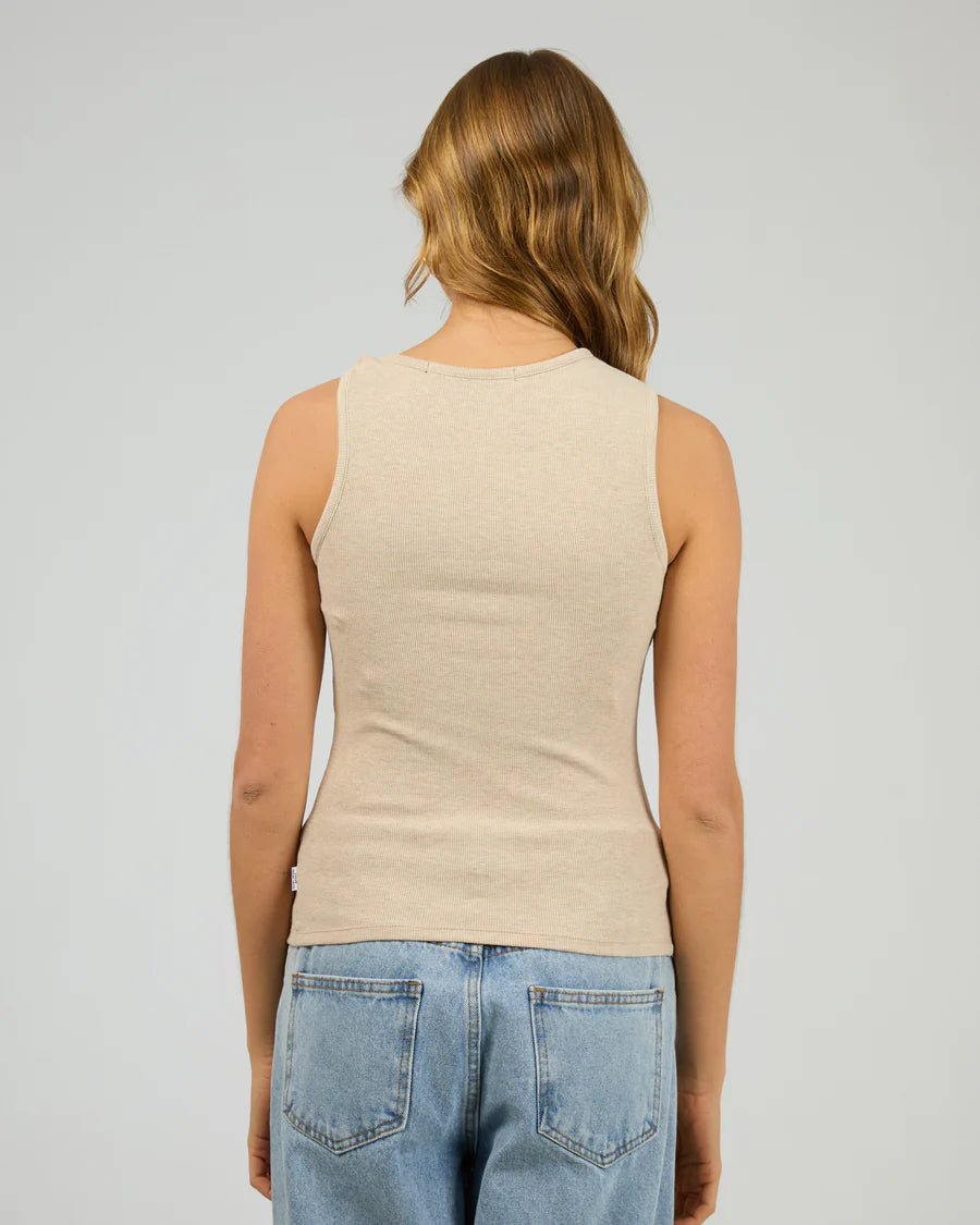 SILENT THEORY Blake Rib Top Oat