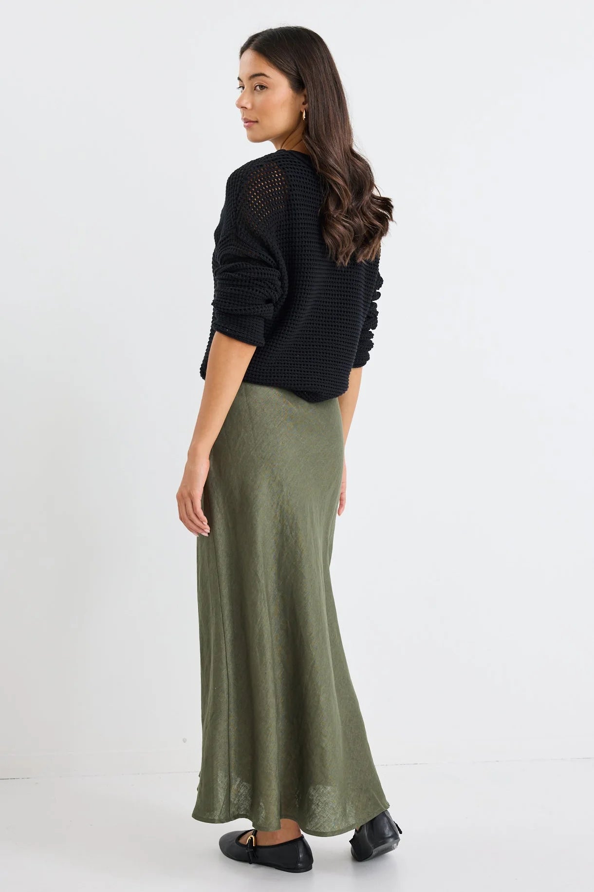 RE:UNION LABEL Bliss Linen Bias Cut Khaki