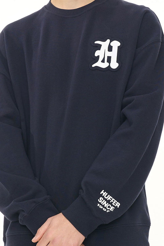 HUFFER Block Crew Navy