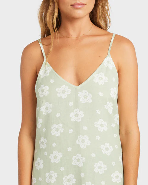 ROXY Blossom Slip Dress Sage