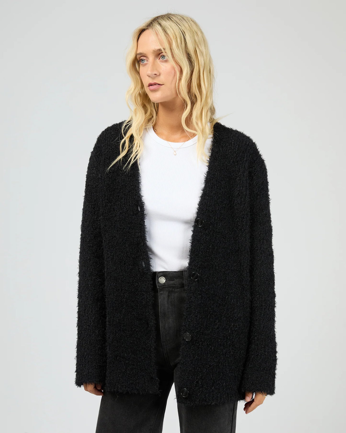 ALL ABOUT EVE Blume Oversized Cardigan Black
