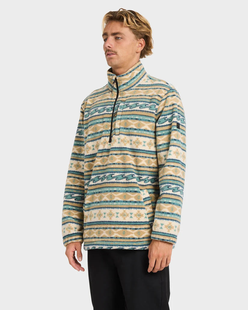 BILLABONG Boundary Mock Fleece Pullover Desert