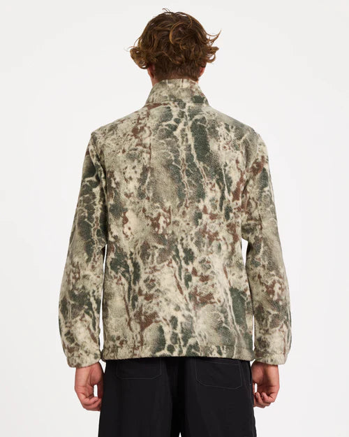 BILLABONG Boundary Mock Neck Zip Up Fleece Camo