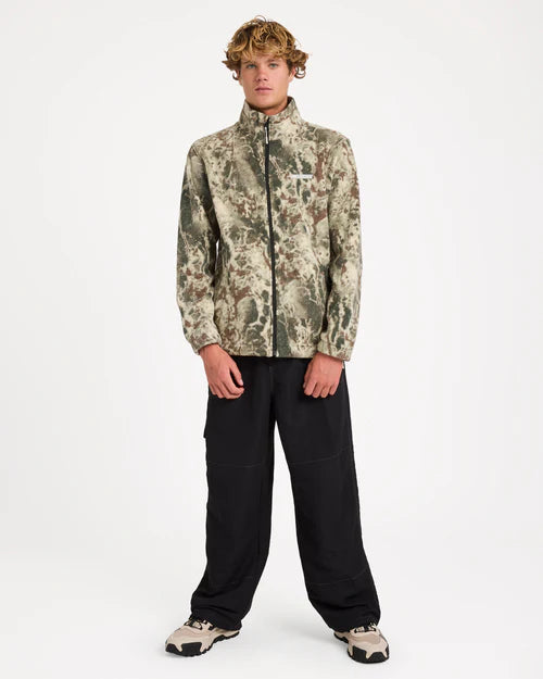 BILLABONG Boundary Mock Neck Zip Up Fleece Camo