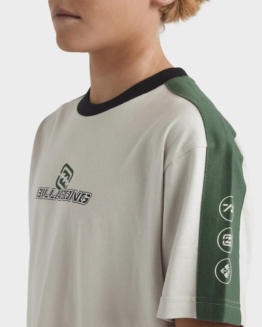 BILLABONG Boys Spec 73 Iconic Tee Silver 8-14 years