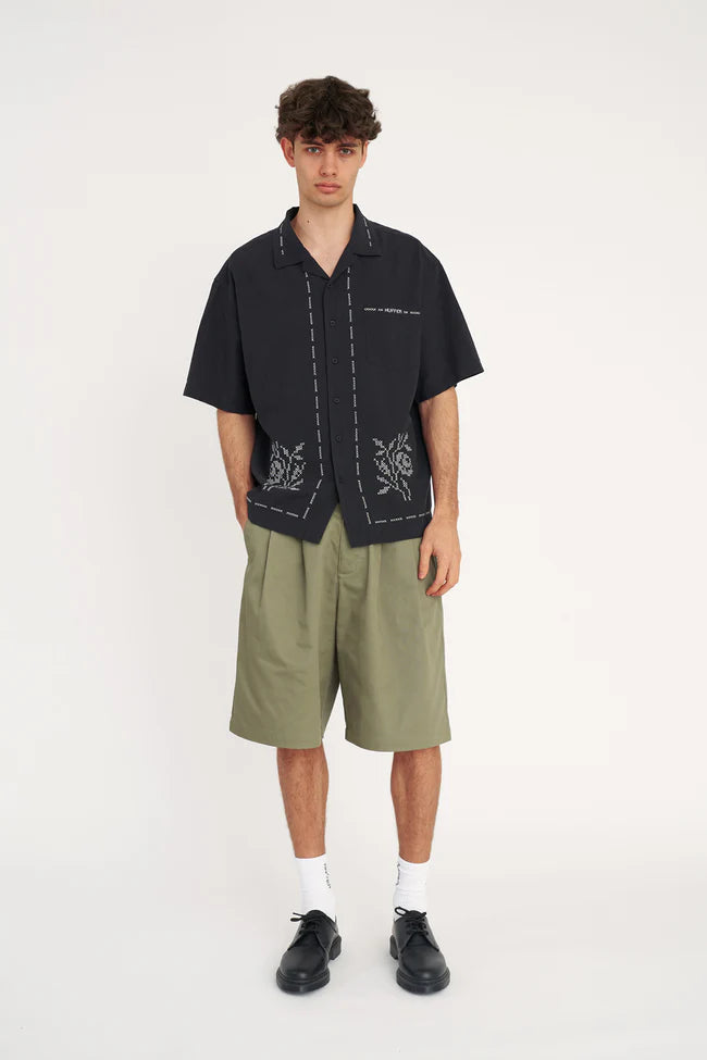 HUFFER Cabana Flora Shirt Basalt