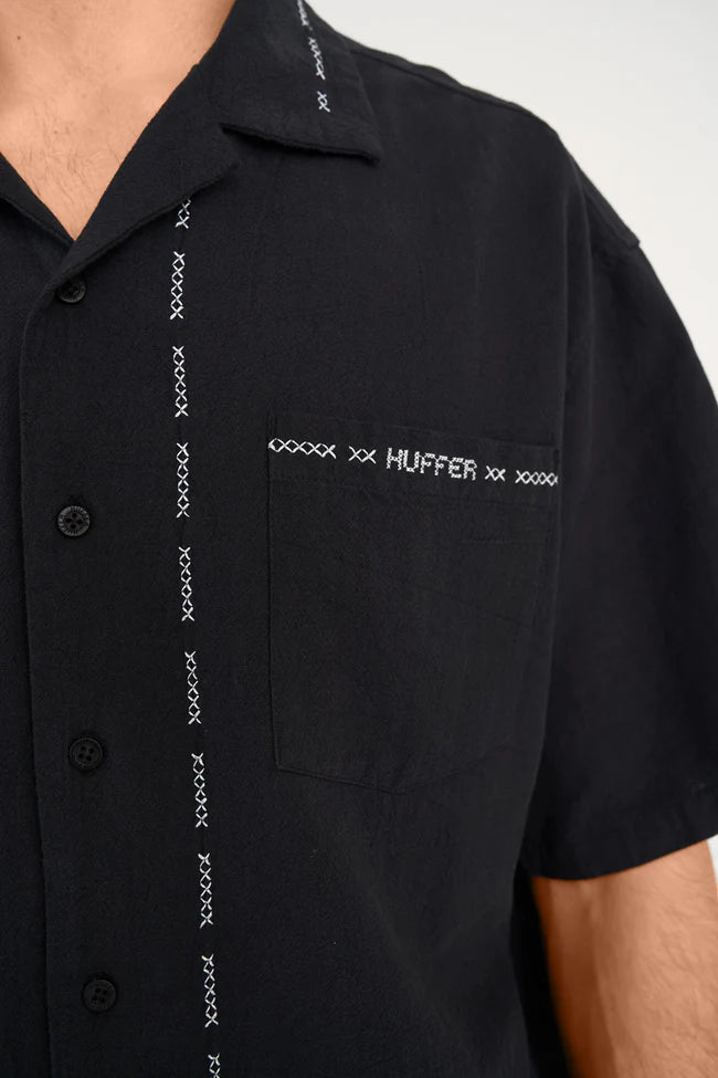 HUFFER Cabana Flora Shirt Basalt