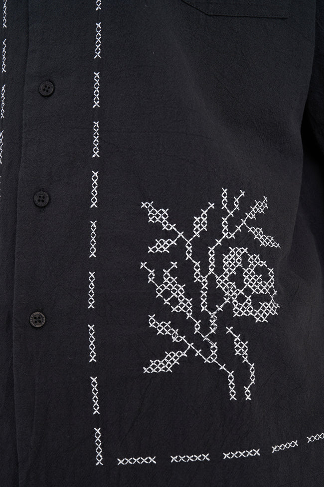 HUFFER Cabana Flora Shirt Basalt