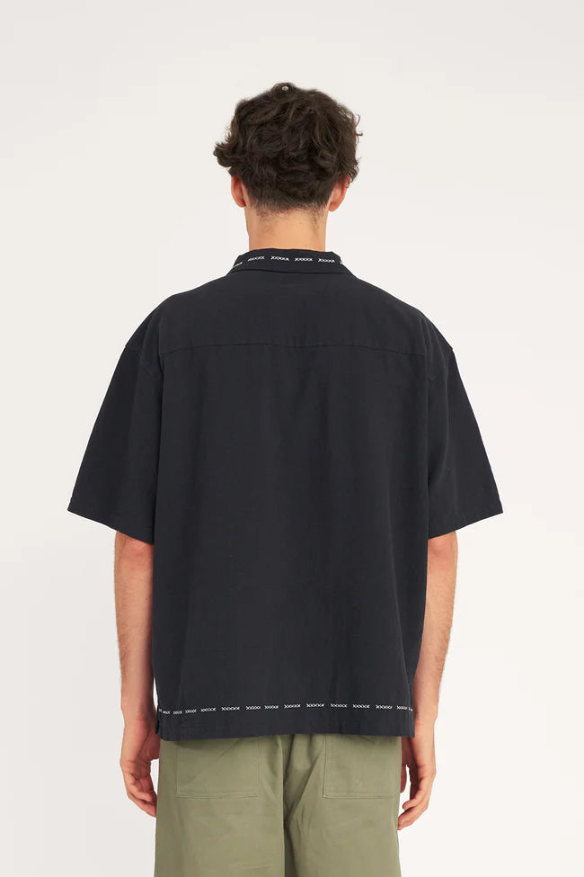 HUFFER Cabana Flora Shirt Basalt