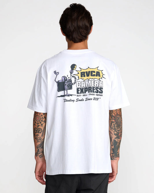 RVCA Camera Express Tee White