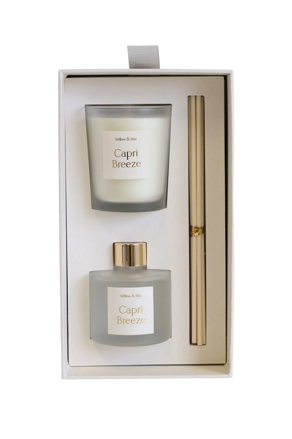 WILLOW+MAE Capri Breeze Ivory Candle and Diffuser SET