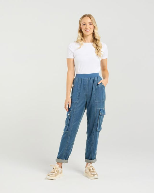 ET ALIA Carter Cargo Pant Dark Sapphire