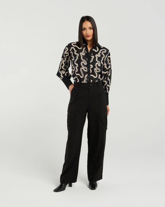 ET ALIA Cecilia Shirt Midnight Waves
