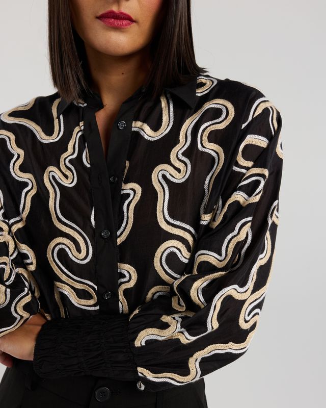ET ALIA Cecilia Shirt Midnight Waves