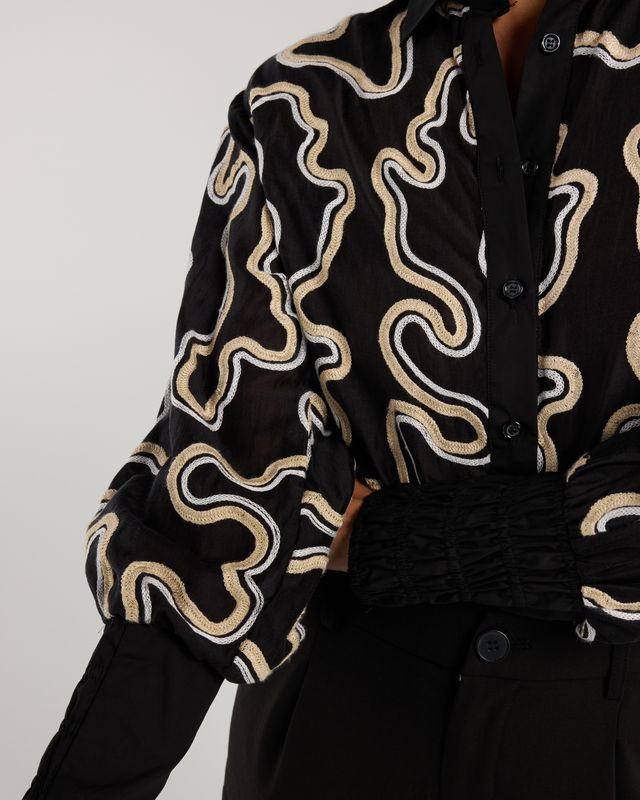 ET ALIA Cecilia Shirt Midnight Waves
