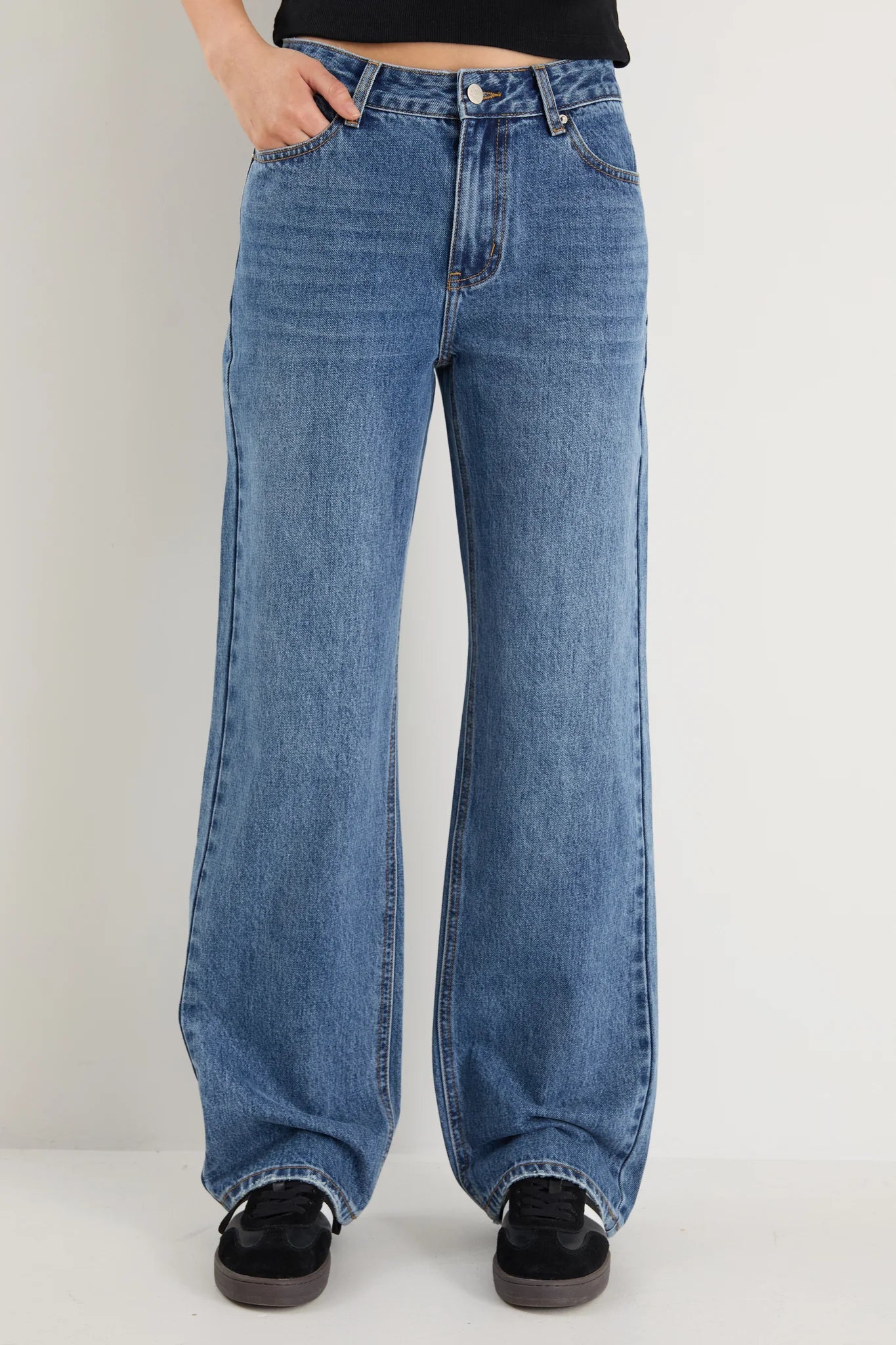 RE:UNION Cedar Mid Rise Jean Storm Blue