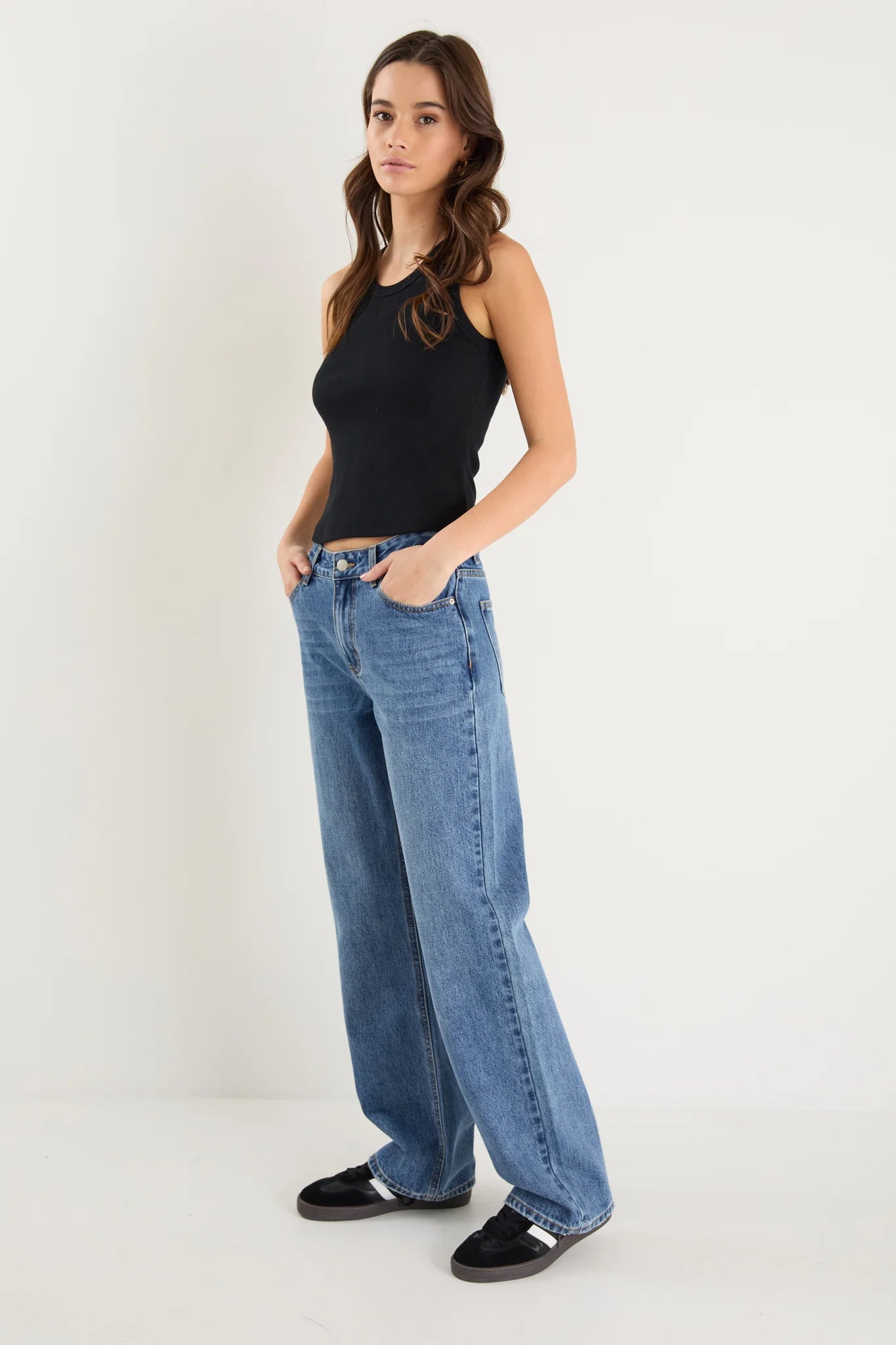 RE:UNION Cedar Mid Rise Jean Storm Blue