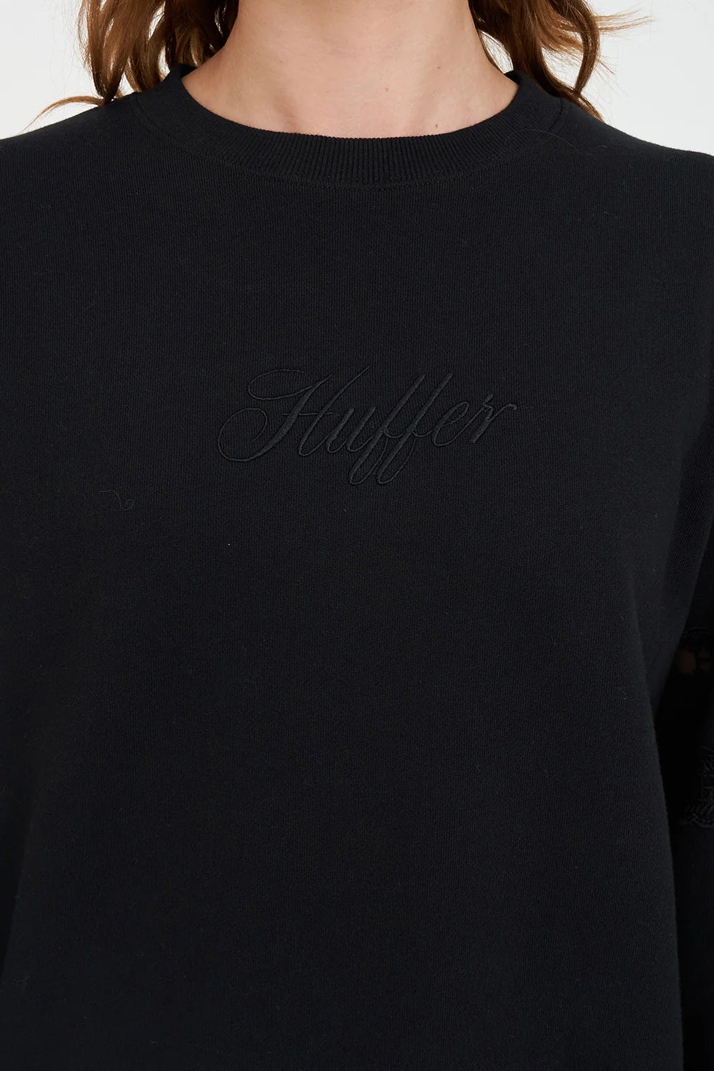 HUFFER Cherie Classic Crew Black
