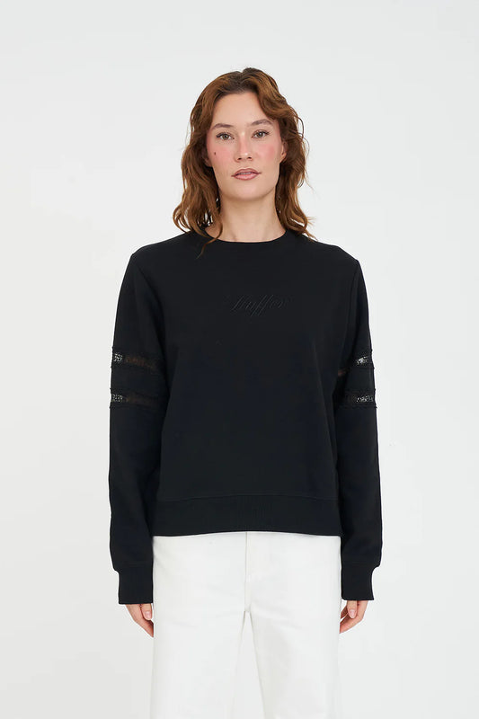 HUFFER Cherie Classic Crew Black