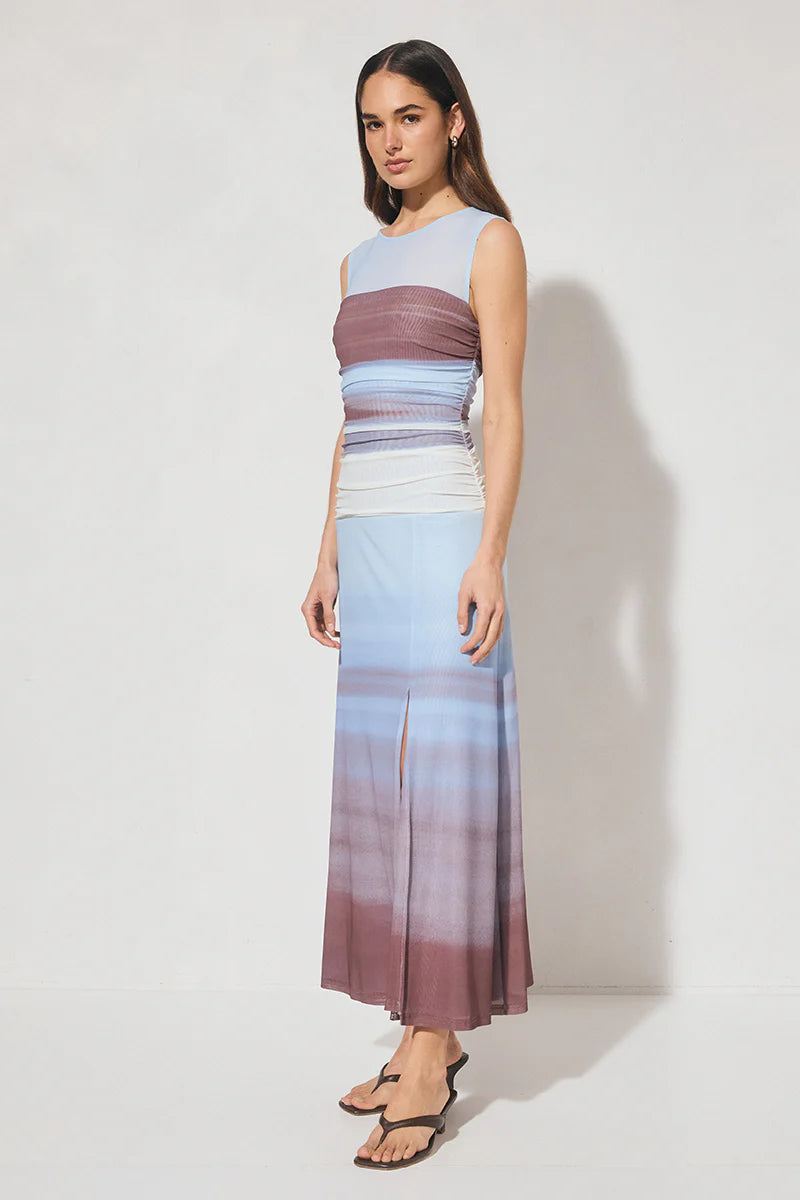 MON RENN Chroma Dress Dusk Stripe