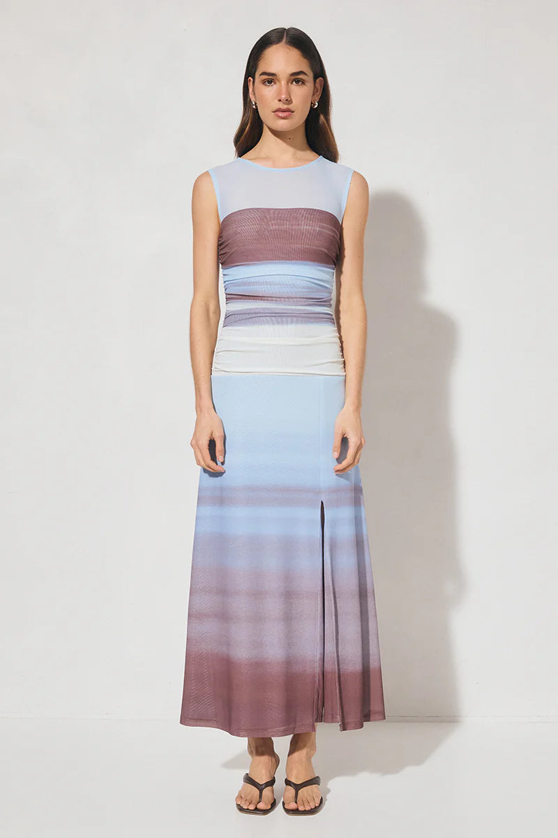 MON RENN Chroma Dress Dusk Stripe