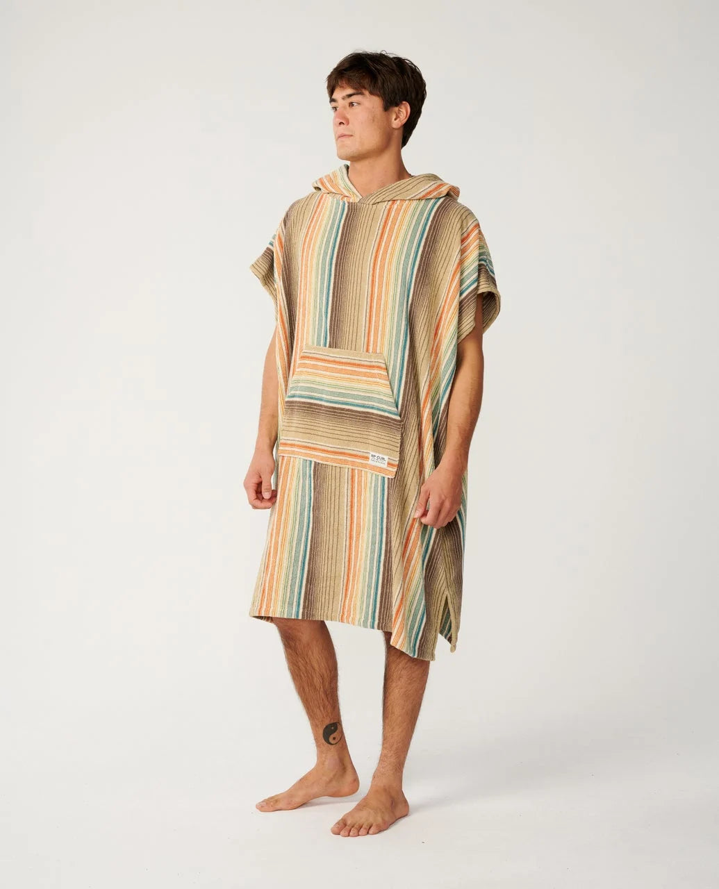 RIP CURL Classic Surf Hooded Poncho Towel Khaki Sand