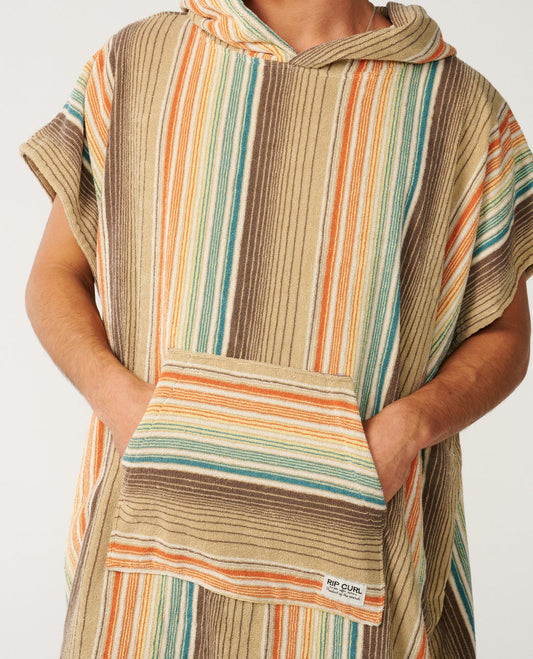 RIP CURL Classic Surf Hooded Poncho Towel Khaki Sand