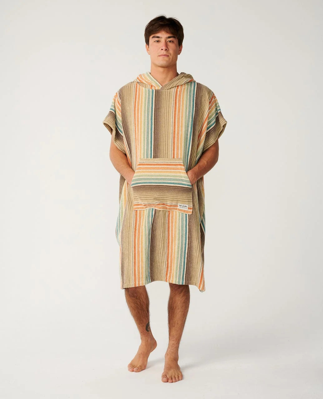 RIP CURL Classic Surf Hooded Poncho Towel Khaki Sand