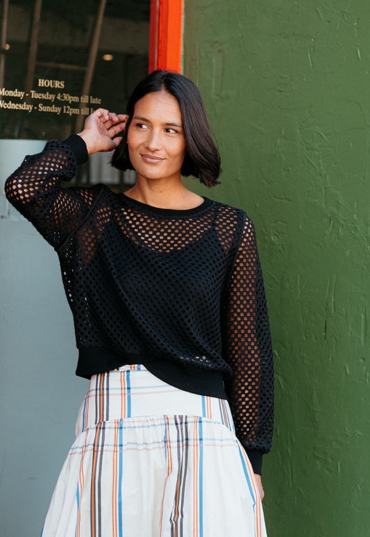 ET ALIA Cleo Knit Top Black