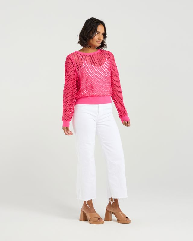 ET ALIA Cleo Knit Top Flamingo