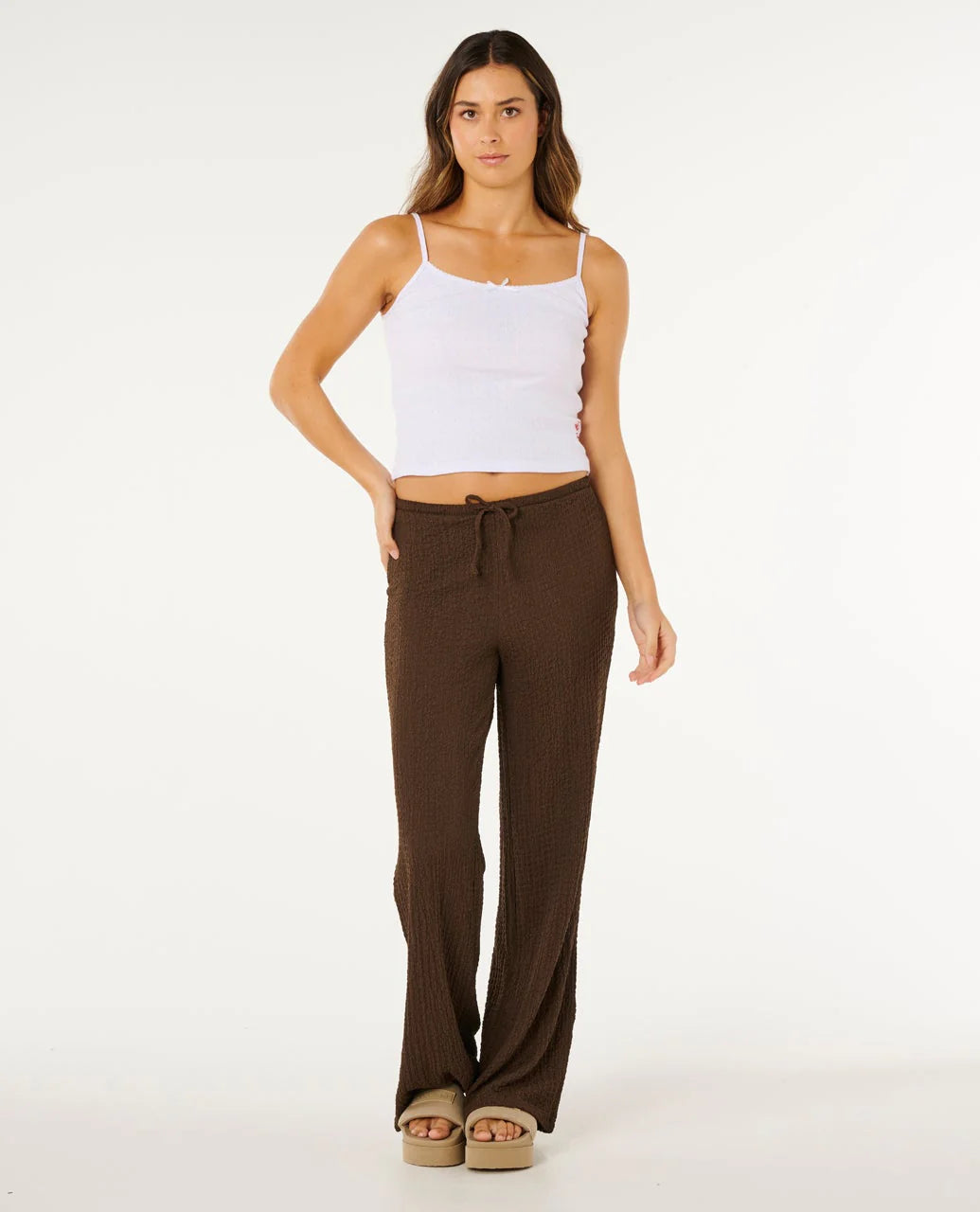 RIP CURL Coastal Waffle Pant Brown