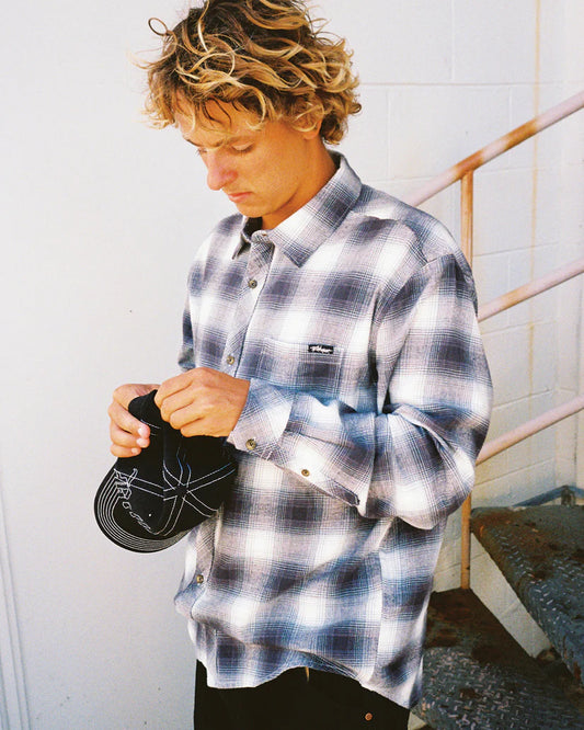 Billabong Coastline Flannel Shirt Blue Plaid