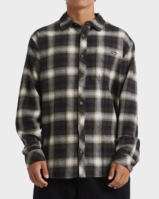 Billabong Coastline Flannel Shirt Chocolate