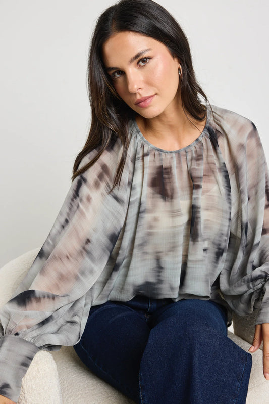 STORIES BE TOLD Cosmopolitan Charcoal Smudge Top