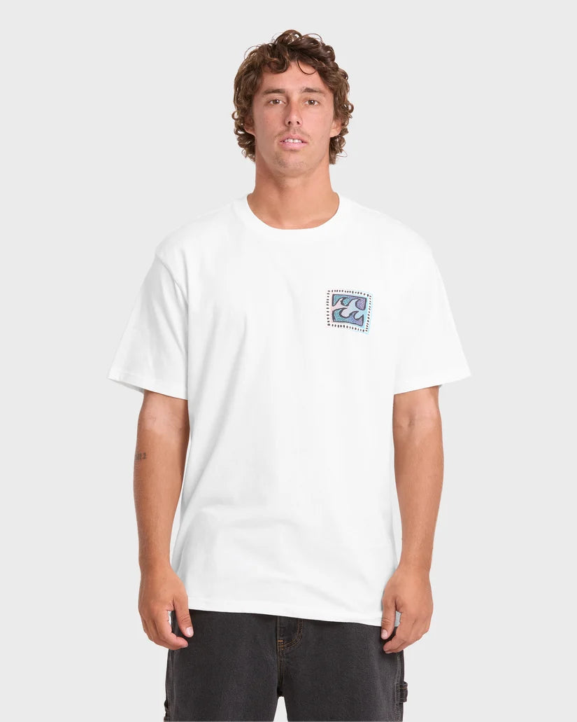 BILLABONG Crayon Wave Premium Short Sleeve Tee White