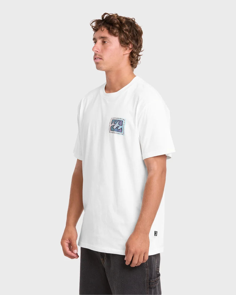 BILLABONG Crayon Wave Premium Short Sleeve Tee White