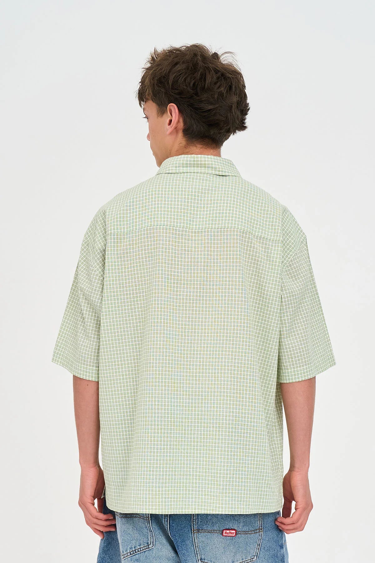 HUFFER Crosby Short Sleeve Shirt Matcha