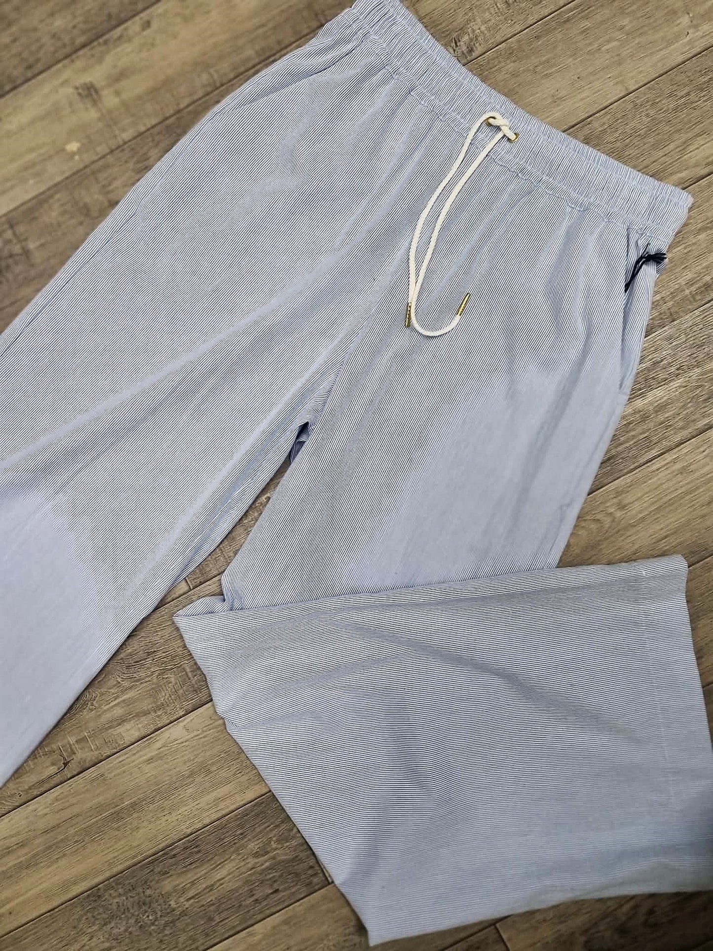 HUFFER Cruise Lounge Pant Bay Blue Stripe