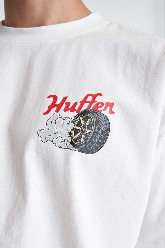 HUFFER Block Tee Tyred Chalk