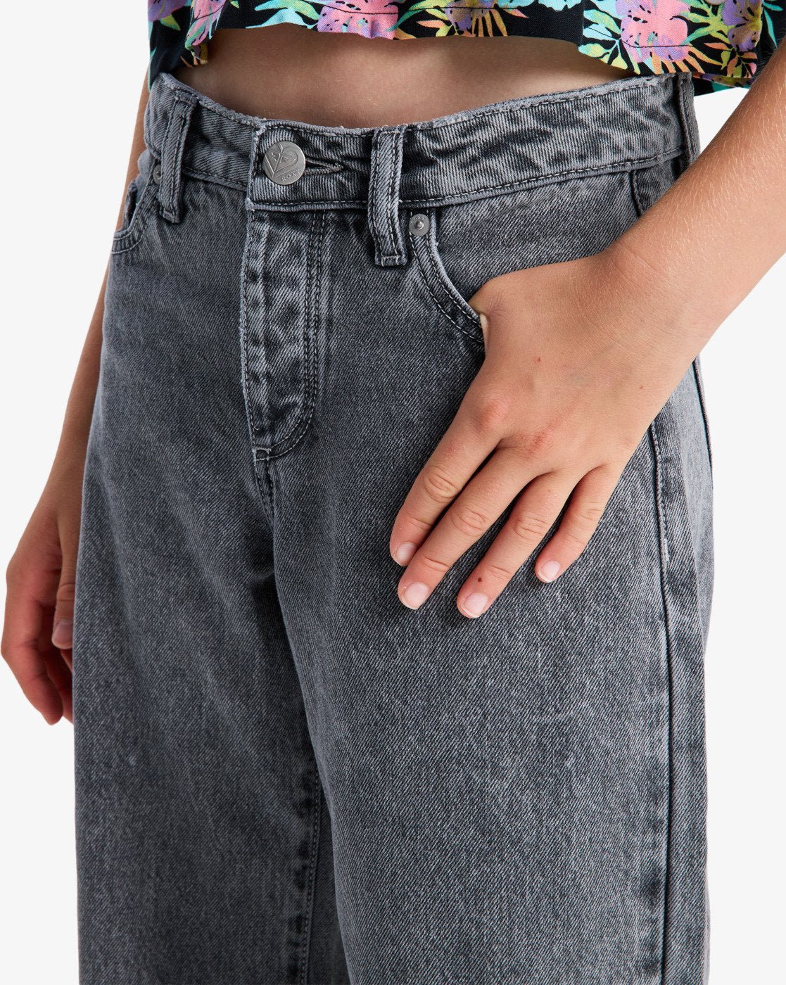 ROXY Girl Dawn Patrol Mid Lava Denim Pant 8-14 years
