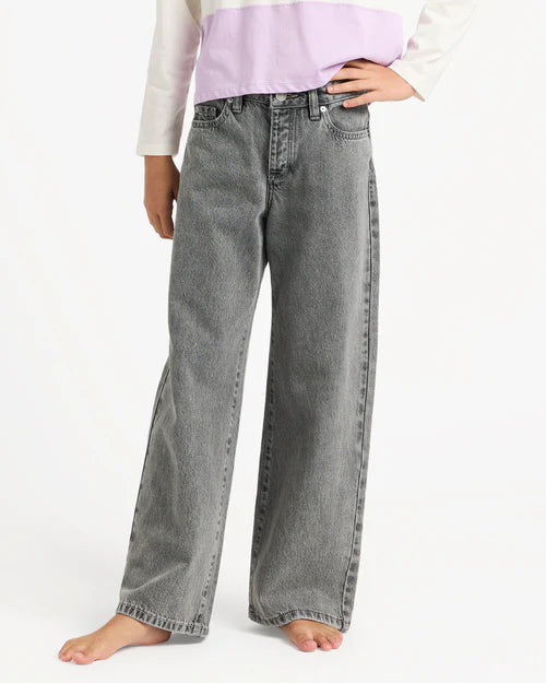 ROXY Girl Dawn Patrol Mid Lava Denim Pant 8-14 years
