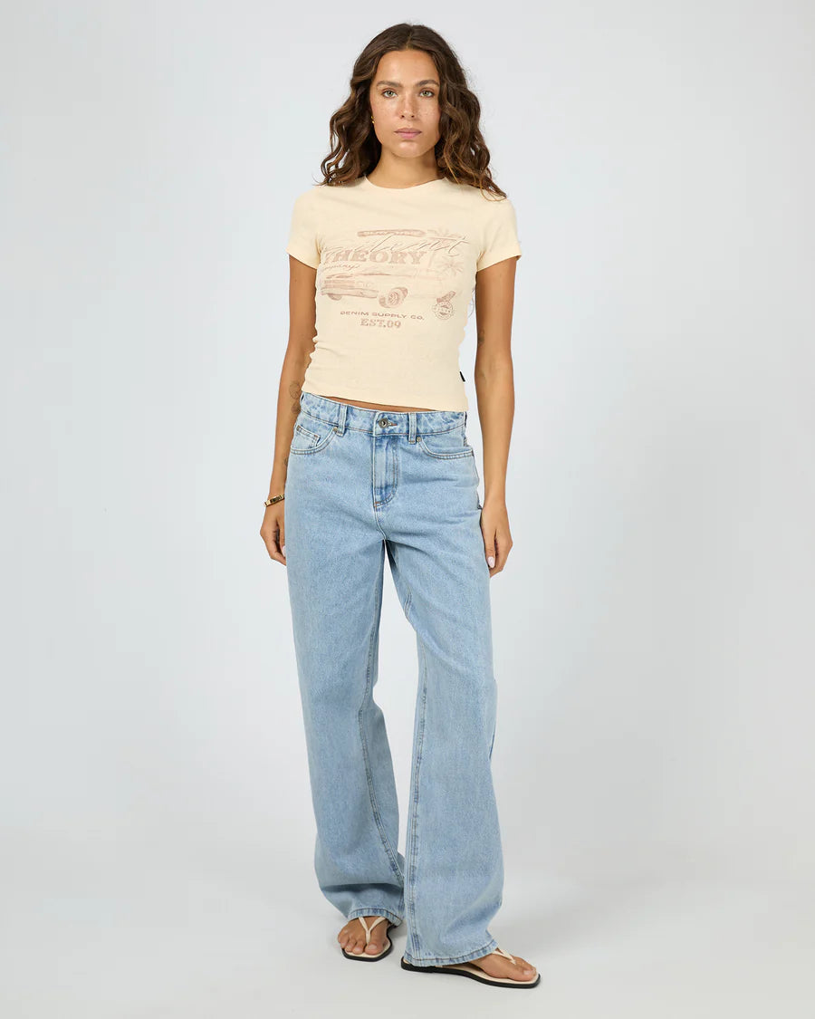 SILENT THEORY Denim Drive Tee Vanilla