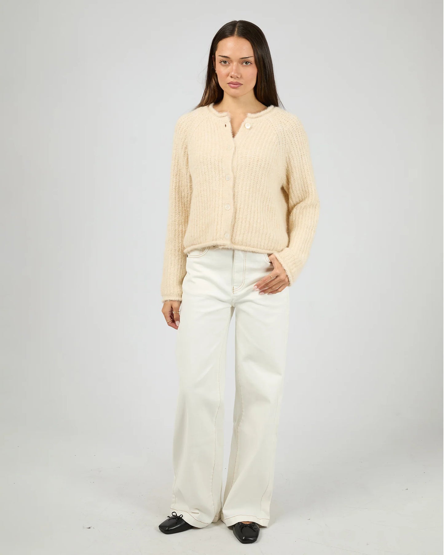ALL ABOUT EVE Devon Cardigan Cream