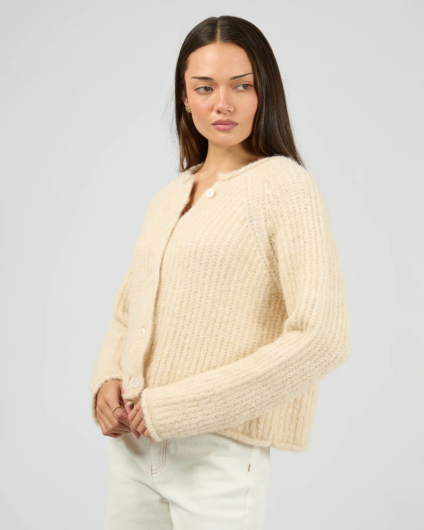 ALL ABOUT EVE Devon Cardigan Cream