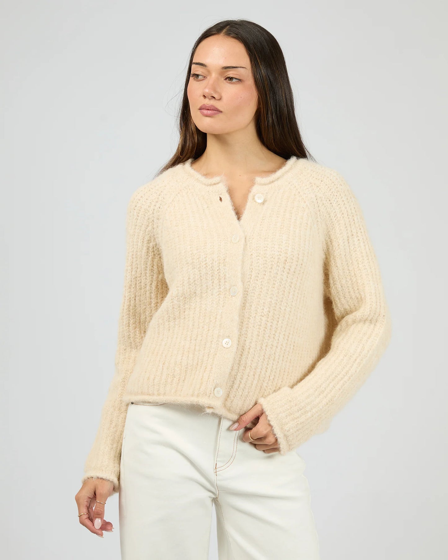 ALL ABOUT EVE Devon Cardigan Cream