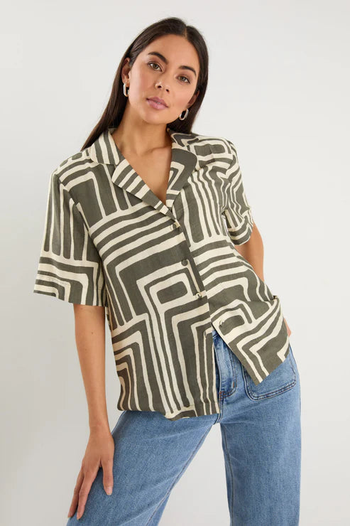 STORIES BE TOLD Dispatch Shirt Khaki Maze